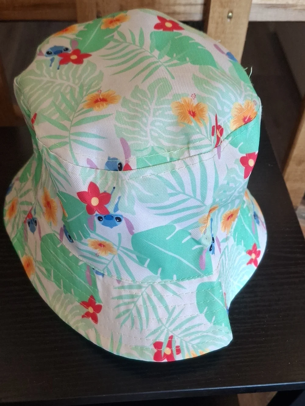 Disney Stitch Kids Tropical Stitch Bucket Hat - Mint Green, Red, Yellow, Blue